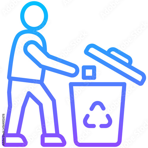 Throwing Trash Icon