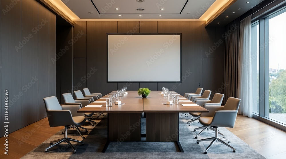 A luxurious meeting room featuring a blank gray wall provides a sophisticated and professional backdrop for corporate events and presentations A luxurious meeting room featuring a blank gray wall provides a sophisticated and professional backdrop for corporate events and presentations