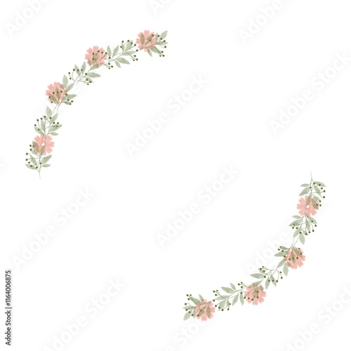 Hand drawn flower wreath illustration photo