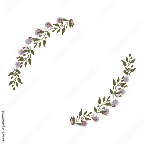 Hand drawn flower wreath illustration photo