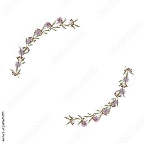 Hand drawn flower wreath illustration photo