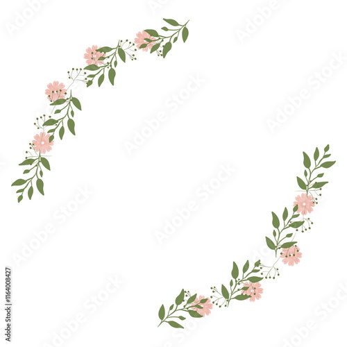 Hand drawn flower wreath illustration photo