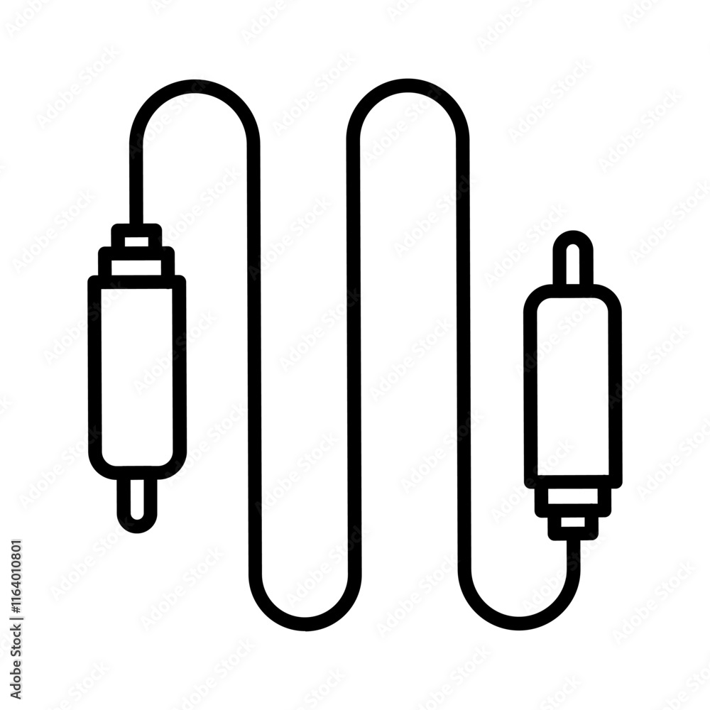 Audio Cable Vector Icon Audio Cable Vector Icon