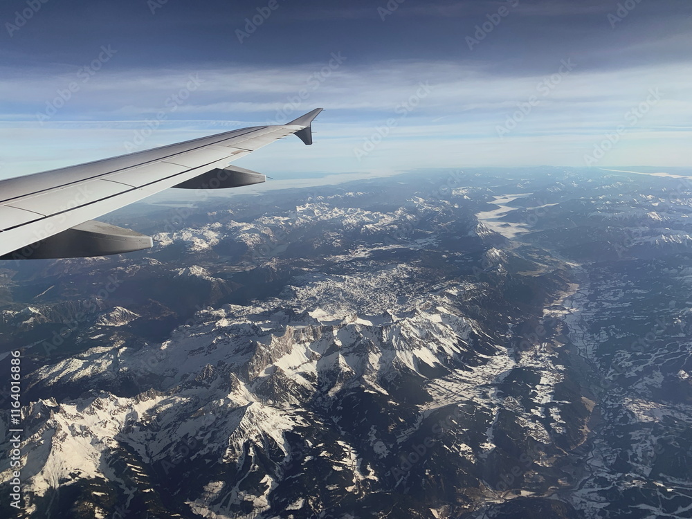 Obraz premium view from airplane window