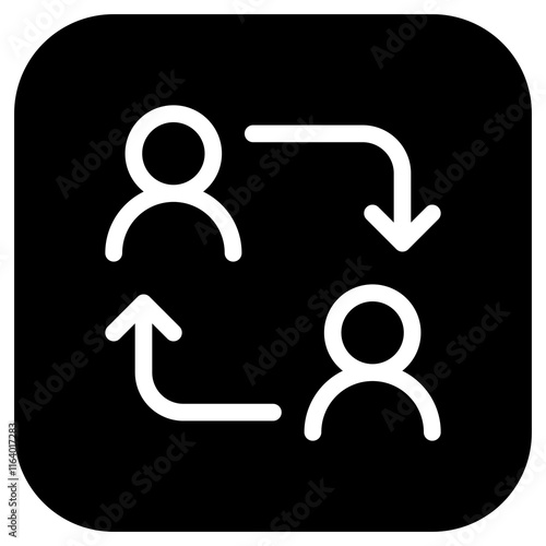 Editable employee turnover, account switch vector icon. Part of a big icon set family. Perfect for web and app interfaces, presentations, infographics, etc