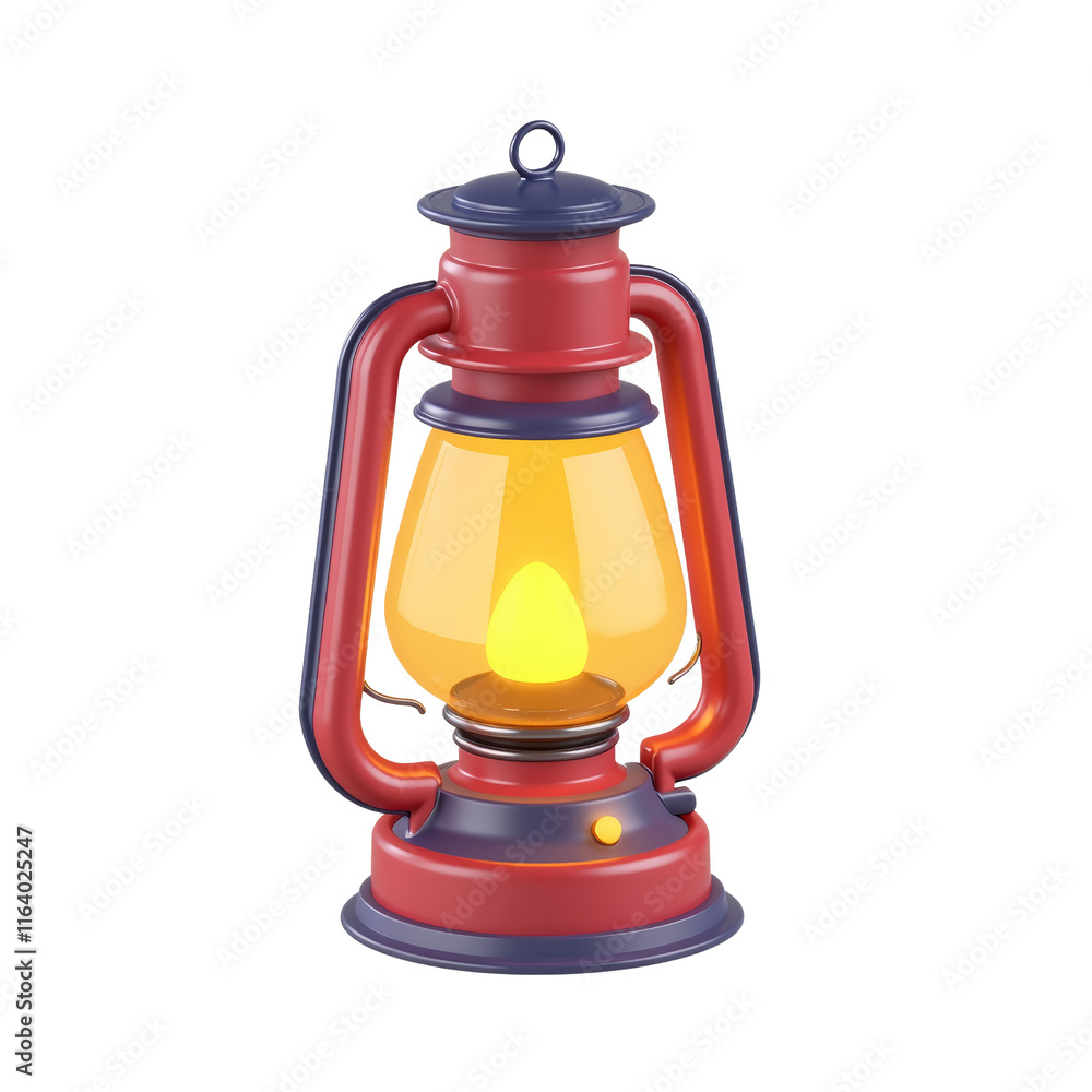 3D Illustration of Intricately Designed Lantern with Warm Glow 3D Illustration of Intricately Designed Lantern with Warm Glow