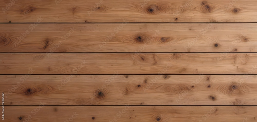 Naklejka premium Smooth wooden panel with subtle imperfections, wood panel, wood surface, polished wood