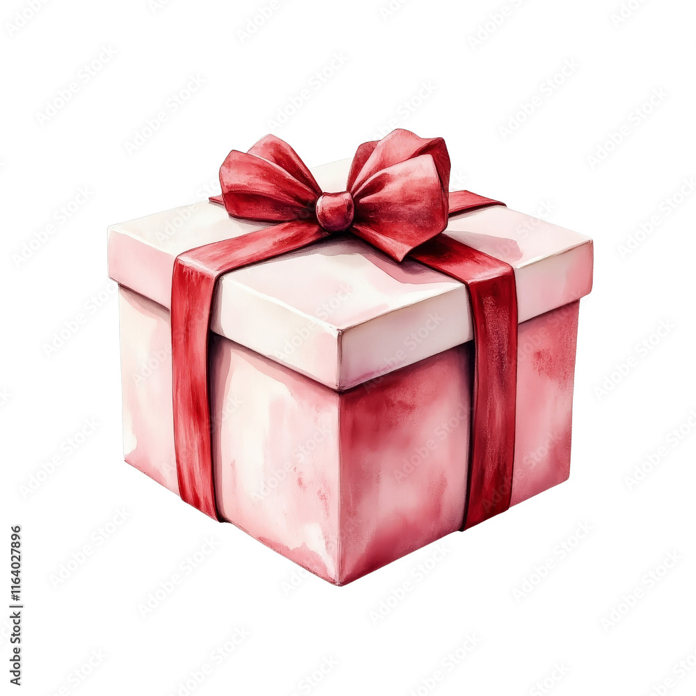 Obraz premium Artistic Red Gift Box