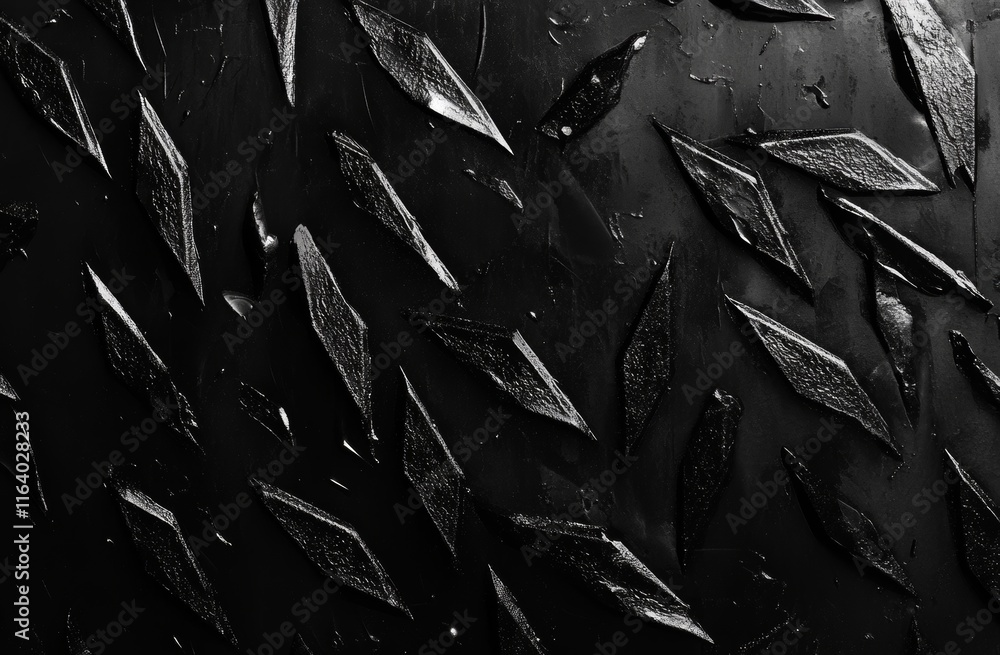 Abstract black textured surface with diamond pattern. Abstract black textured surface with diamond pattern.