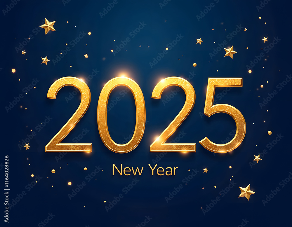 Fototapeta premium welcome 2025 year greeting, happy new year concept for post card, design, face book cover, Instagram, lettering.