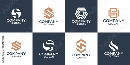 abstract s letter monogram logo vector design collection	