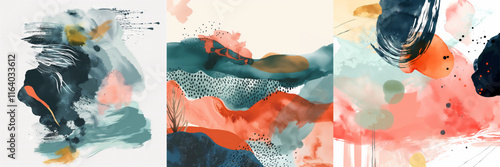 abstract watercolor painting. watercolor background with flowers