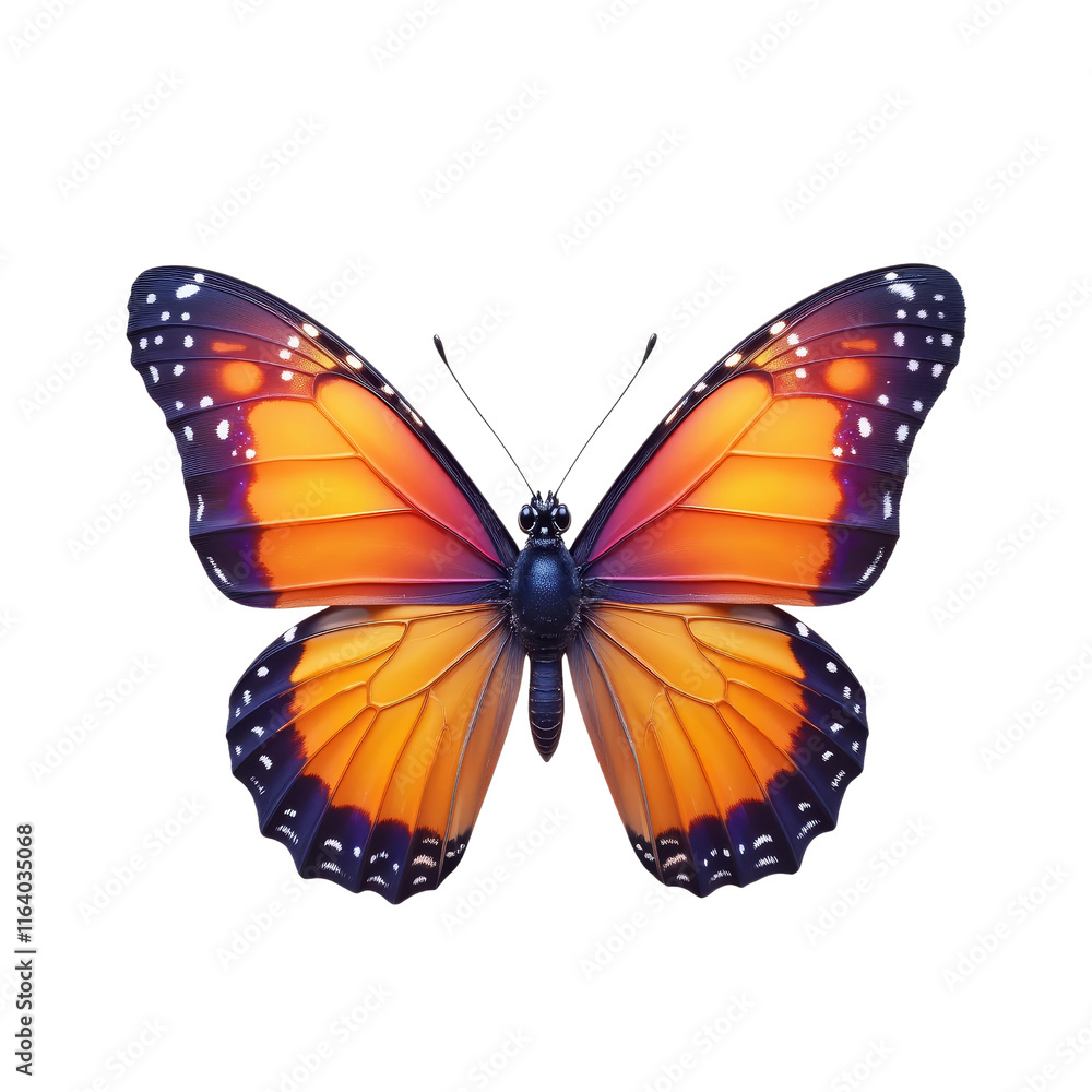 Fototapeta premium Colorful Butterfly Sitting Symmetrically