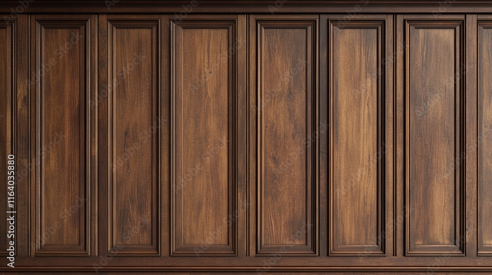 Classic wooden wall paneling in American style showcasing rich textures and fine craftsmanship for elegant interior design. Classic wooden wall paneling in American style showcasing rich textures and fine craftsmanship for elegant interior design.
