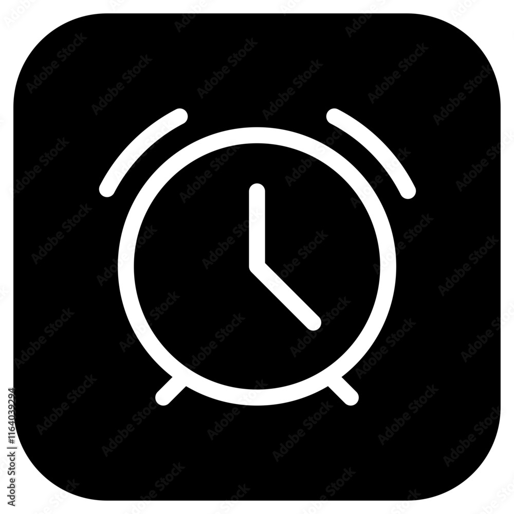 Editable vector alarm clock icon. Part of a big icon set family. Perfect for web and app interfaces, presentations, infographics, etc Editable vector alarm clock icon. Part of a big icon set family. Perfect for web and app interfaces, presentations, infographics, etc