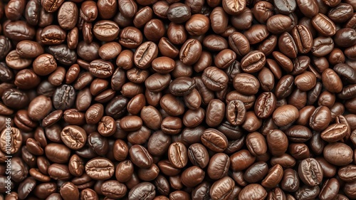 A close-up shot of a richly textured background featuring layers of aromatic coffee beans, creating a visually inviting depth for design projects, layered, vibrant photo