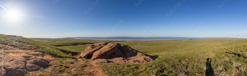 Bolshoe Bogdo mountain (or Big Bogdo mountain). Baskunchak Nature Reserve, Astrakhan region, Russia Bolshoe Bogdo mountain (or Big Bogdo mountain). Baskunchak Nature Reserve, Astrakhan region, Russia
