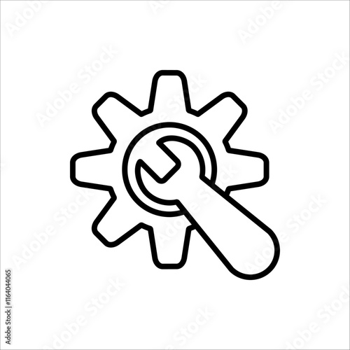 Maintenance icon. Vector illustration for web design. Service tool symbol, setting sign,  isolated on white background.