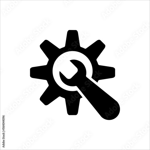 Maintenance icon. Vector illustration for web design. Service tool symbol, setting sign,  isolated on white background.