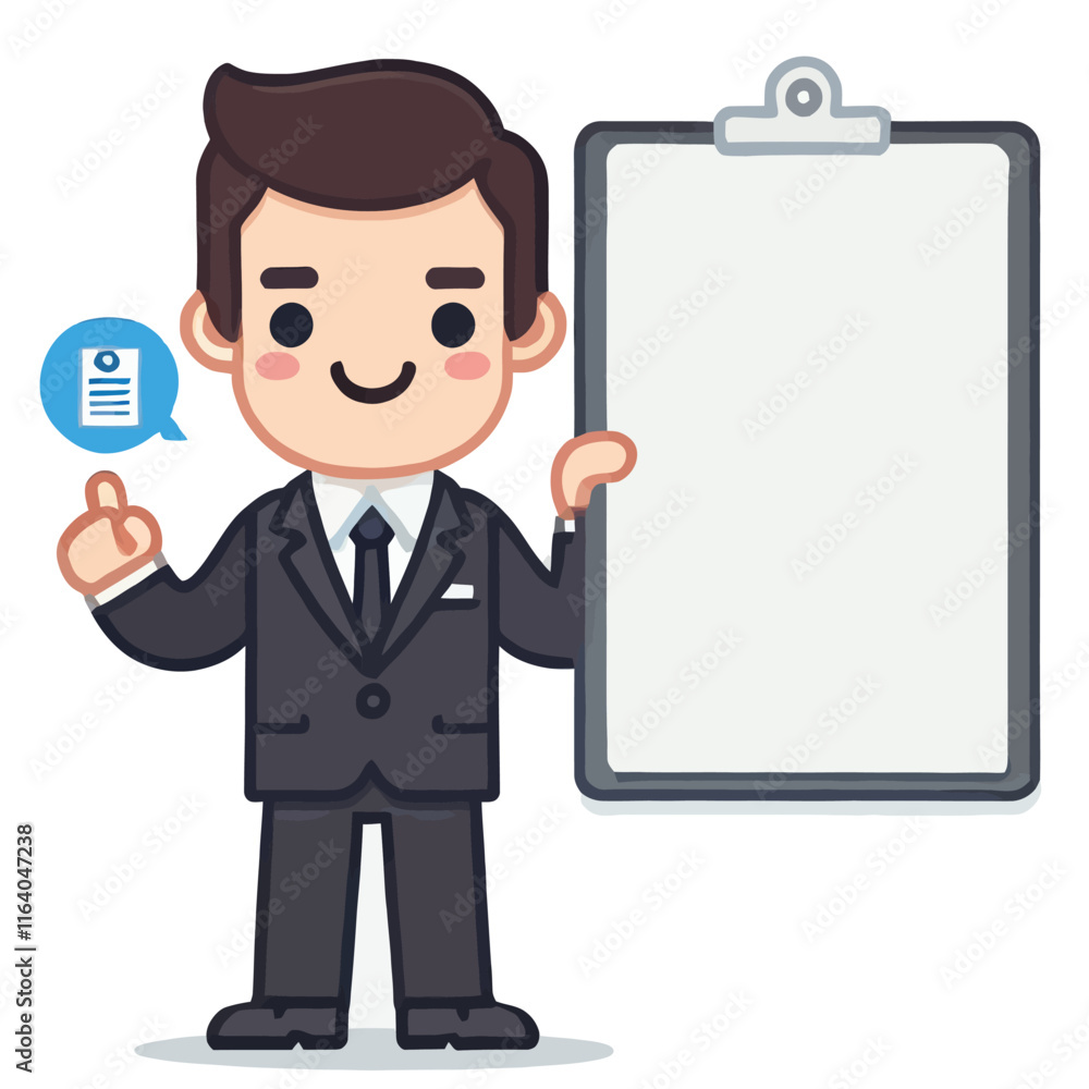 cartoon of a businessman holding a blank clipboard cartoon of a businessman holding a blank clipboard