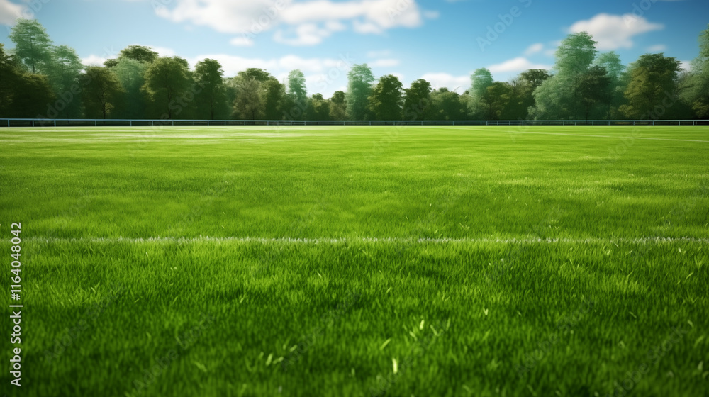 Fototapeta premium Lush Green Grass ground Close-Up Shot