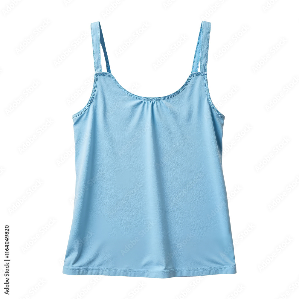 Elegant Light Blue Tank Top with Soft Cotton Fabric Elegant Light Blue Tank Top with Soft Cotton Fabric
