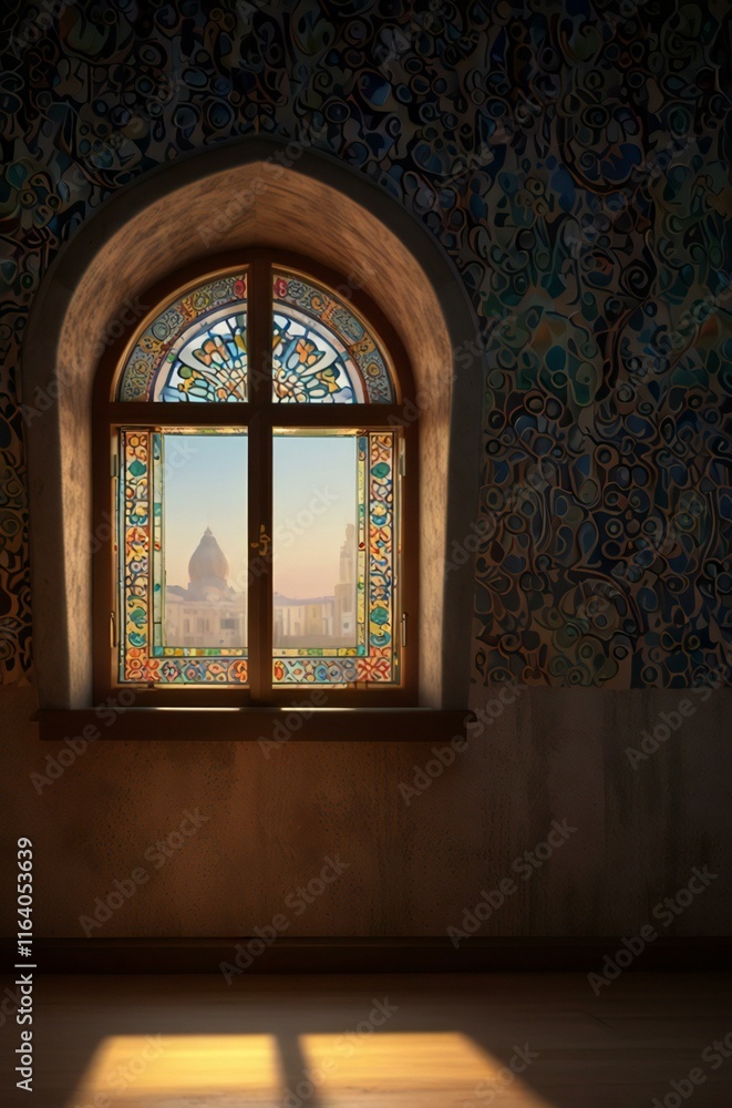 Fototapeta premium stained glass window in church