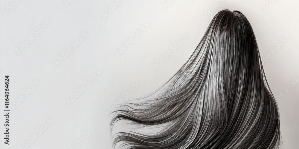 Beautiful Hair. Woman with luxurious long and shiny grey hair. Hairstyle. Hair cosmetics concept. Beautiful Hair. Woman with luxurious long and shiny grey hair. Hairstyle. Hair cosmetics concept.