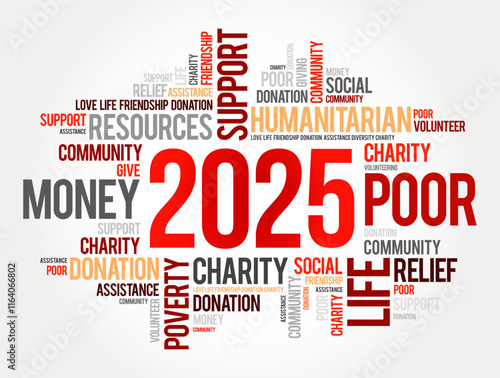 2025 social word cloud collage, concept background