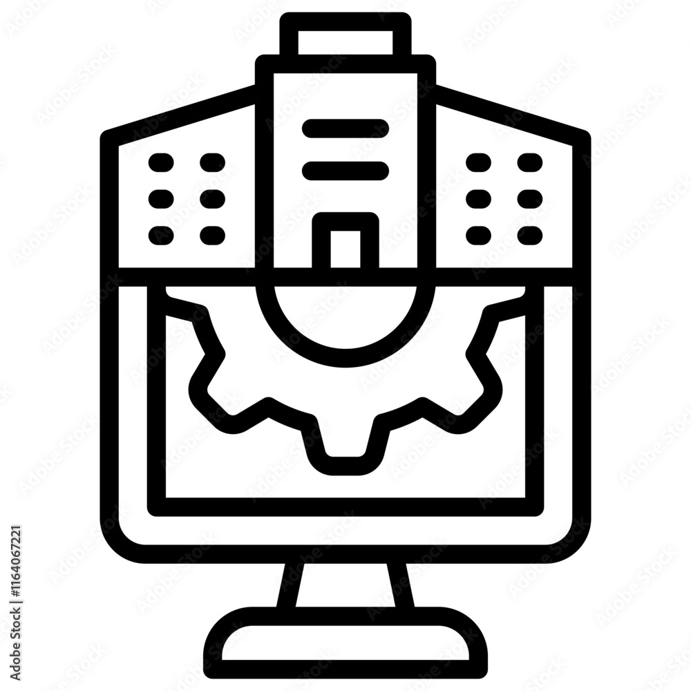 Digital Business Icon Digital Business Icon
