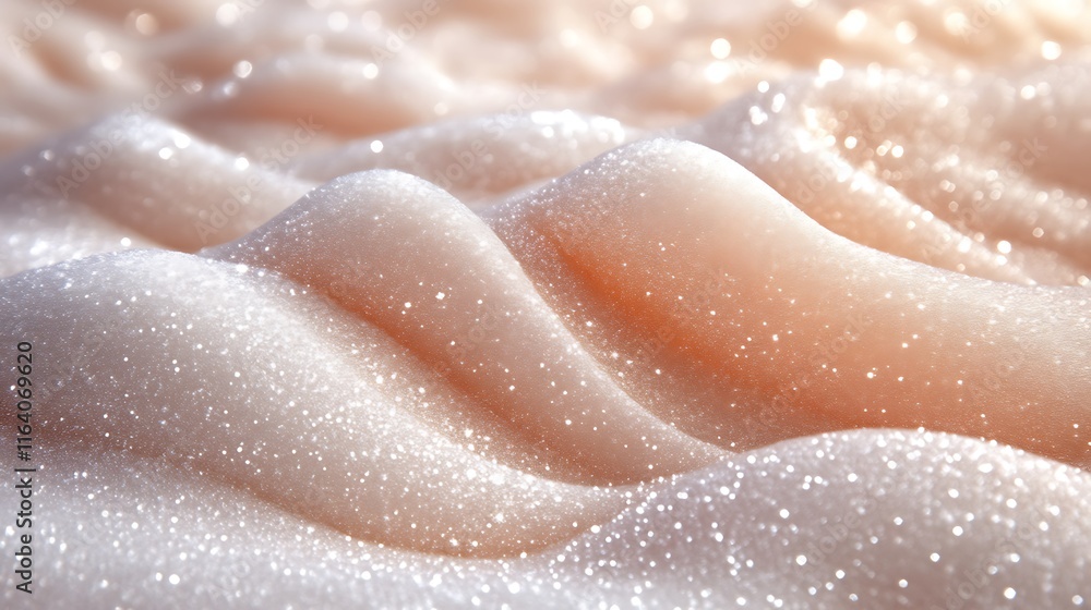Sparkling Glittering Cream Wave Texture Background Sparkling Glittering Cream Wave Texture Background