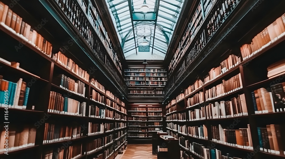 Explore Ancient Bookshelves in Library Hallways Explore Ancient Bookshelves in Library Hallways