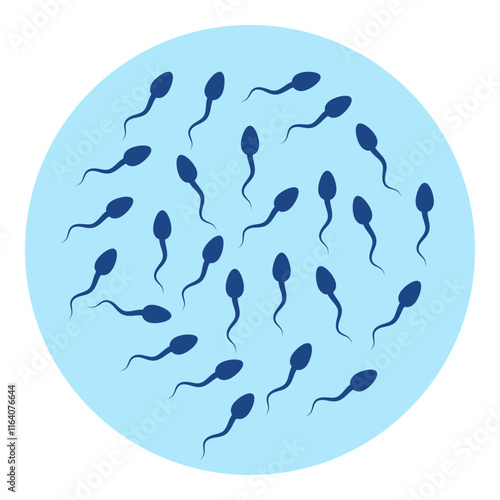 Normal sperm count icon isolated white background
