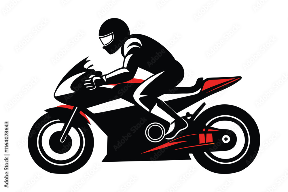 motorcycle rider silhouette vector illustration motorcycle rider silhouette vector illustration
