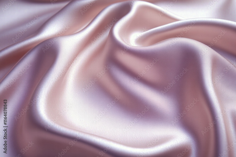 Obraz premium A close-up of soft, shimmering satin fabric in a delicate pink hue.