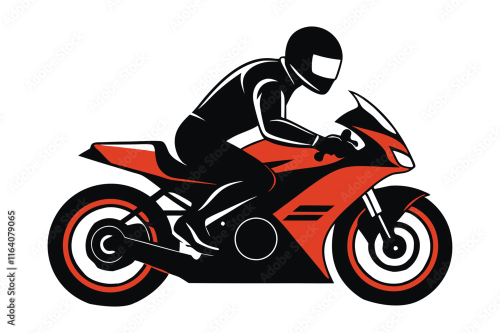 biker on a motorcycle vector illustration biker on a motorcycle vector illustration