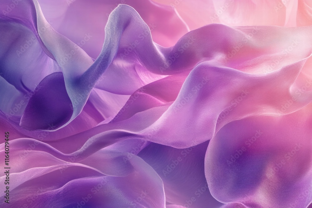 Obraz premium Abstract flowing fabric in soft pastel colors creates a serene and calming visual effect.