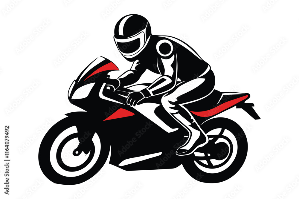 motorcycle rider silhouette vector illustration motorcycle rider silhouette vector illustration