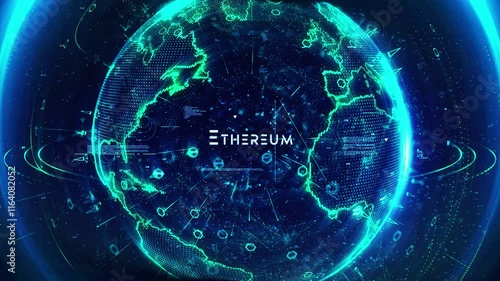 Digital Data Particle Earth Ethereum