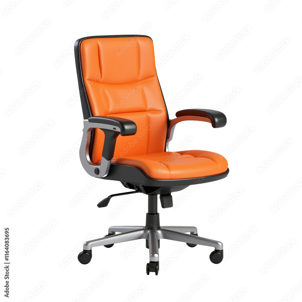 Sleek Modern Office Chair 3D Illustration with Vibrant Design Sleek Modern Office Chair 3D Illustration with Vibrant Design