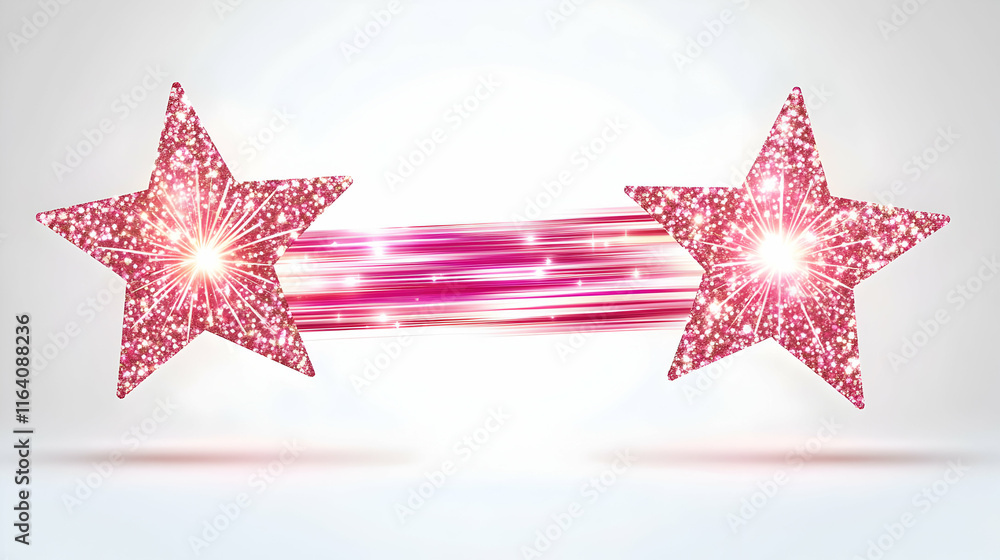 Obraz premium Sparkling stars connection digital art design creative space abstract viewpoint visual concept for branding impact
