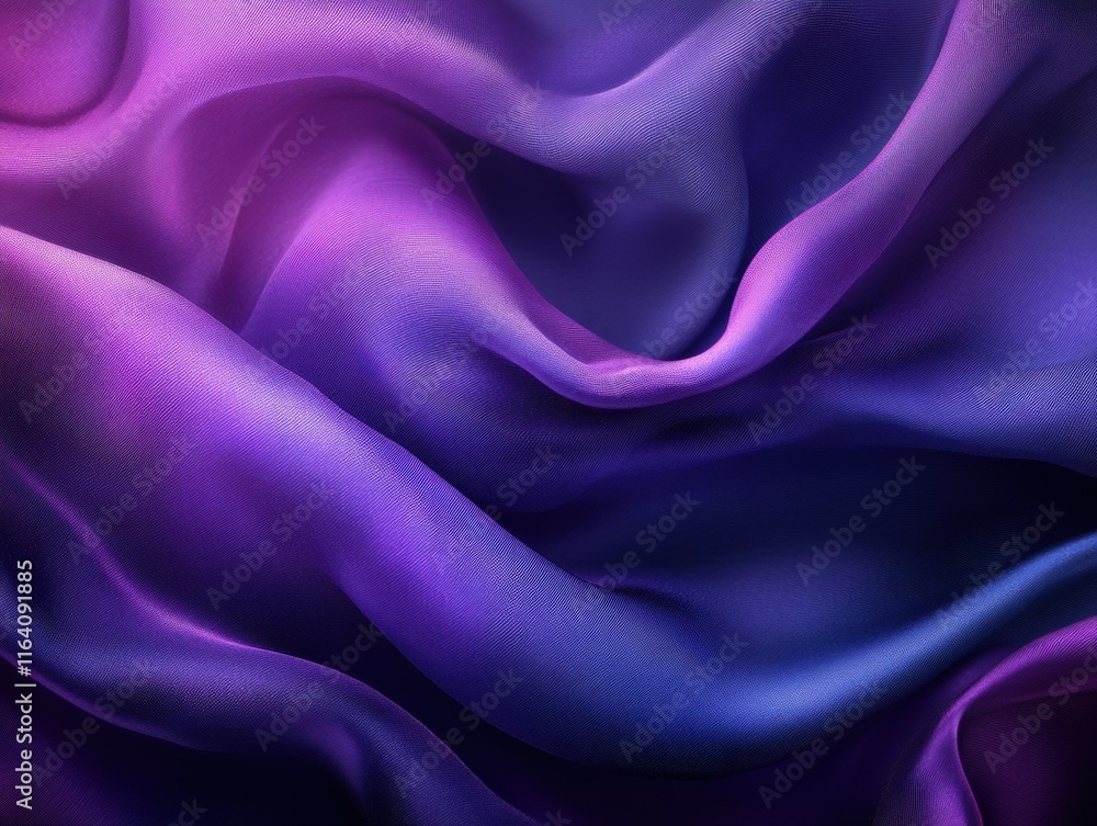 Obraz premium A flowing fabric in shades of purple, creating a soft and elegant texture.