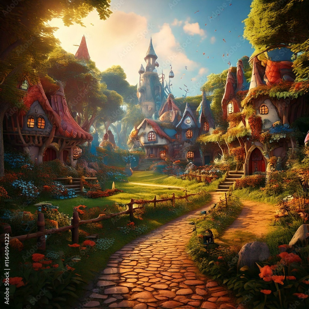 Fototapeta premium Generated fairy tale land fairy tale land
