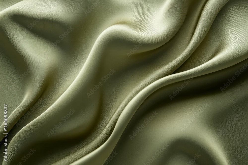 Fototapeta premium A close-up of smooth, flowing fabric with soft folds and a muted color.