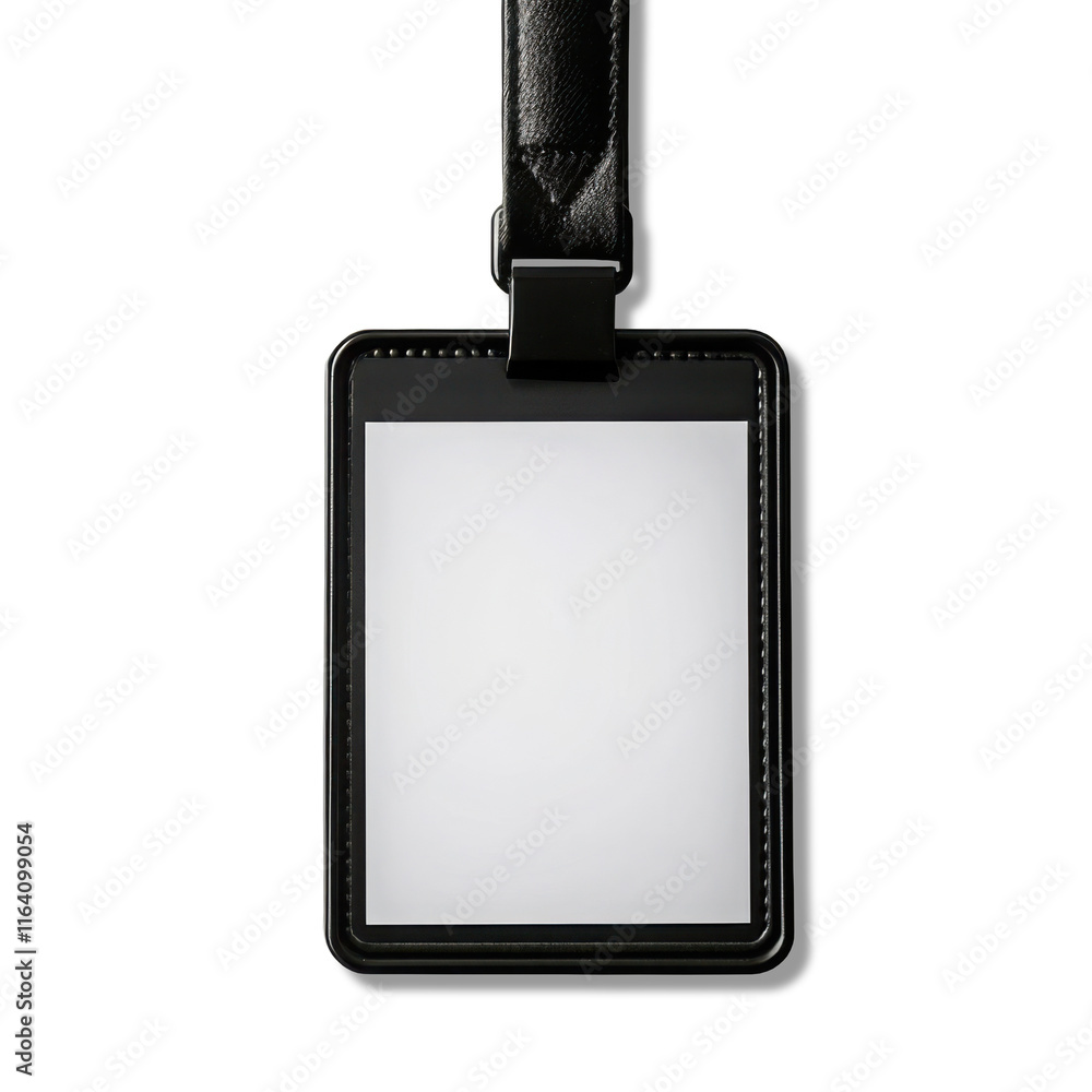 Obraz premium ID badge mockup isolated on transparent background. PNG