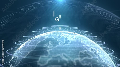 Particle Earth Technology Word GIF