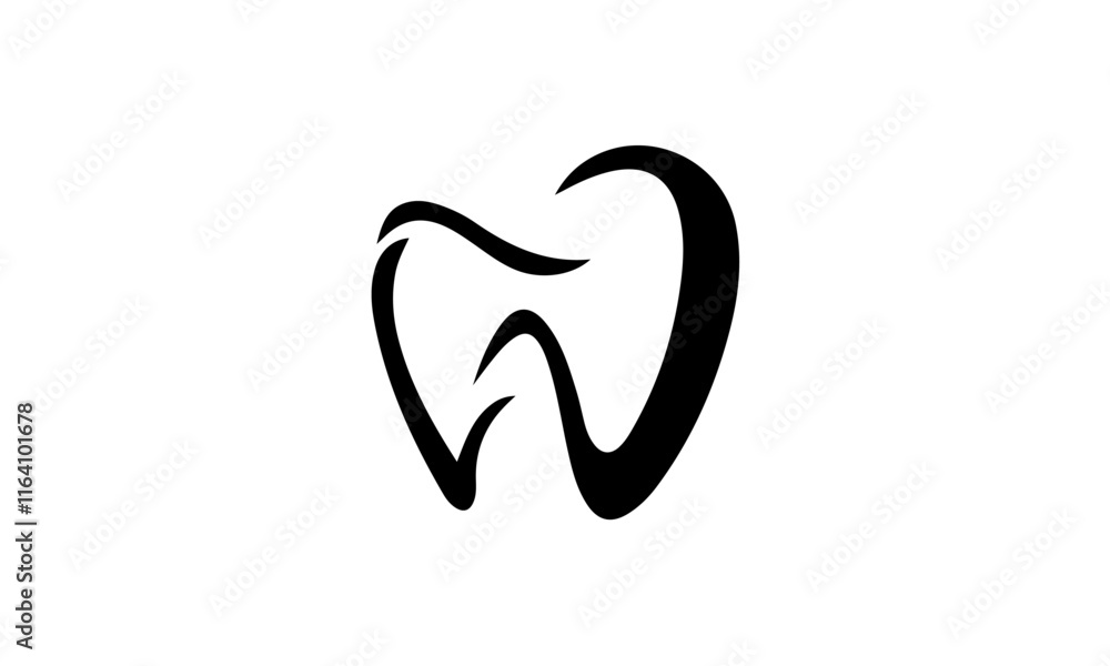 tooth icon on white tooth icon on white
