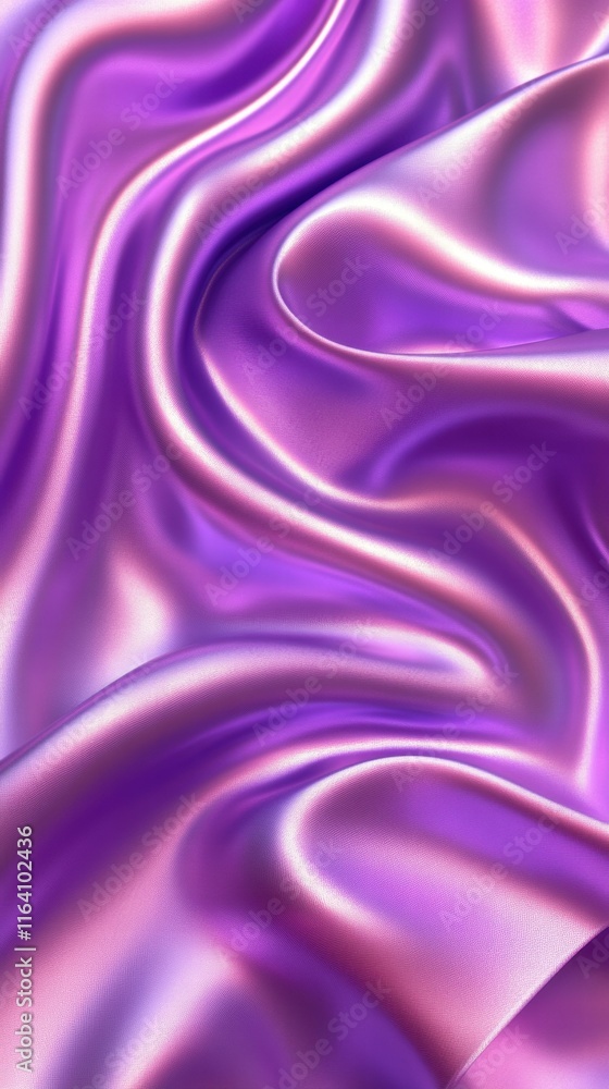 Obraz premium A smooth, flowing fabric texture in shades of purple, evoking elegance and softness.