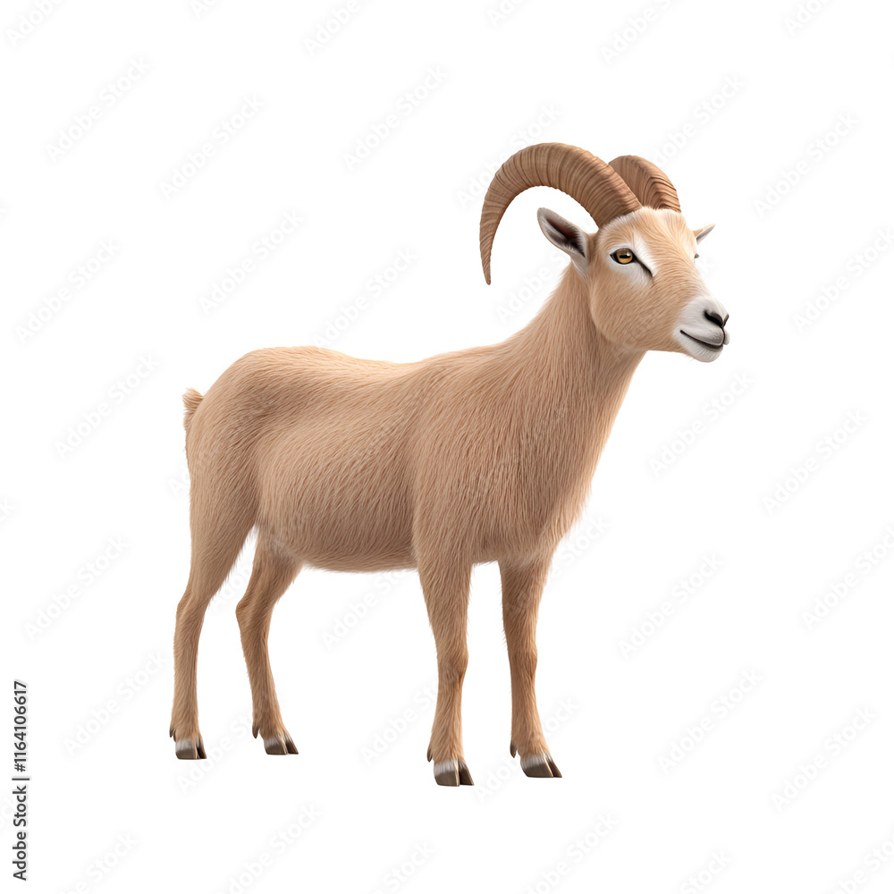 A realistic depiction of a standing goat. transparent background. transparent background. A realistic depiction of a standing goat. transparent background. transparent background.