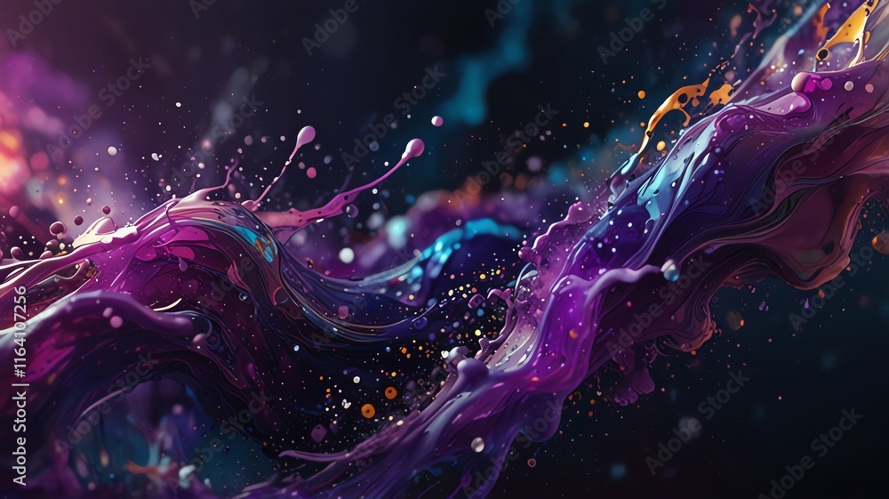 Here are a few options for your stock photo description, all under 200 characters:


**Option 1 (Focus on visual):**

> Abstract vibrant paint splash